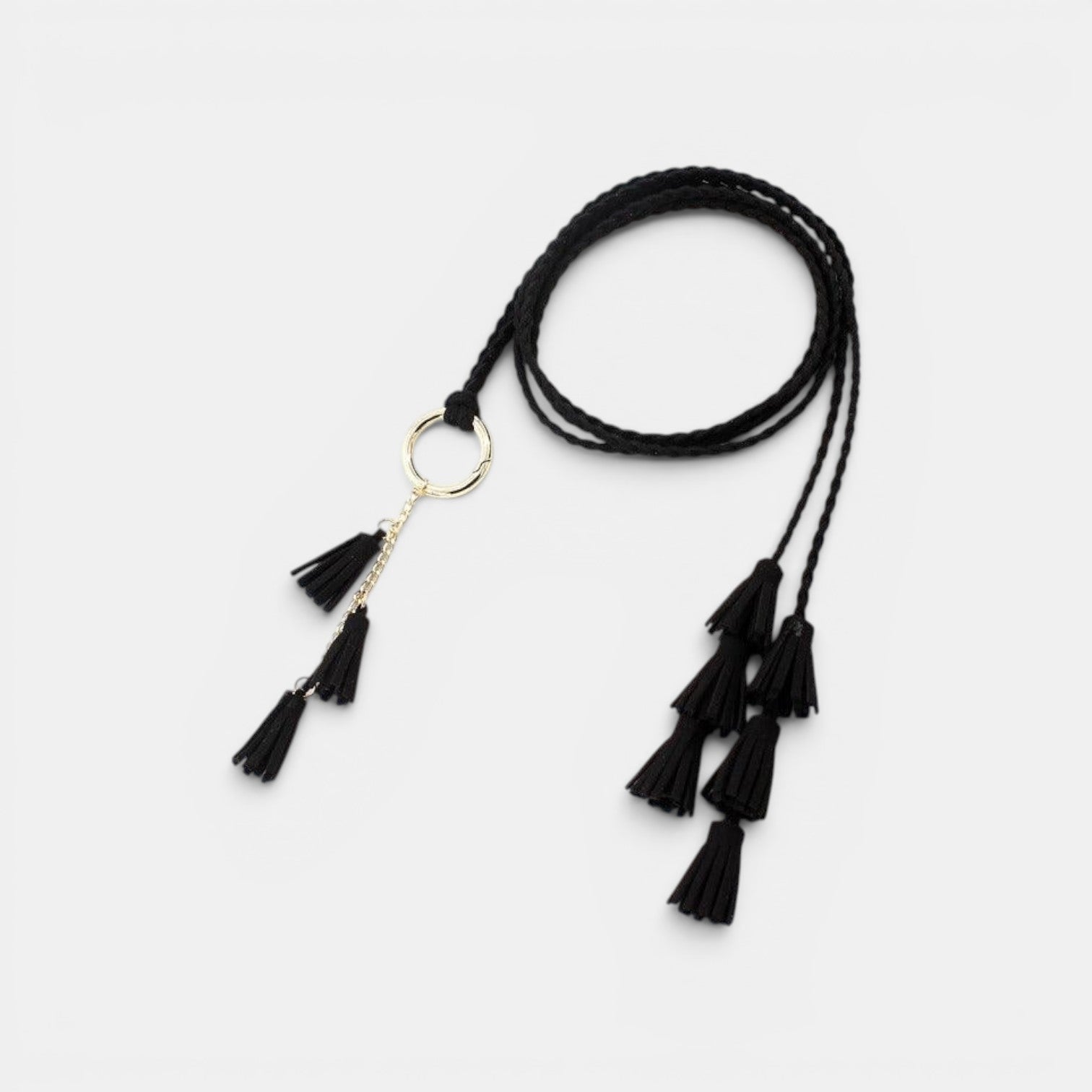 Ceinture Daim Femme À Nouer Pompons Camel | Vezalya