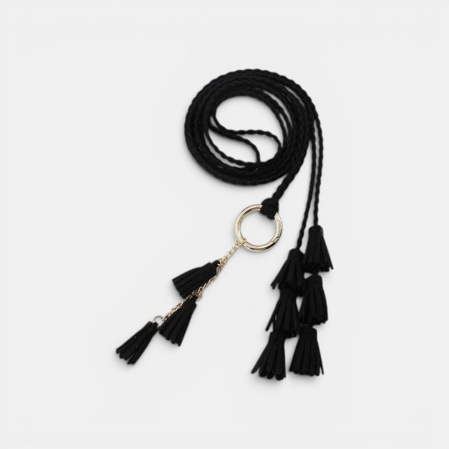 Ceinture Daim Femme À Nouer Pompons Camel | Vezalya