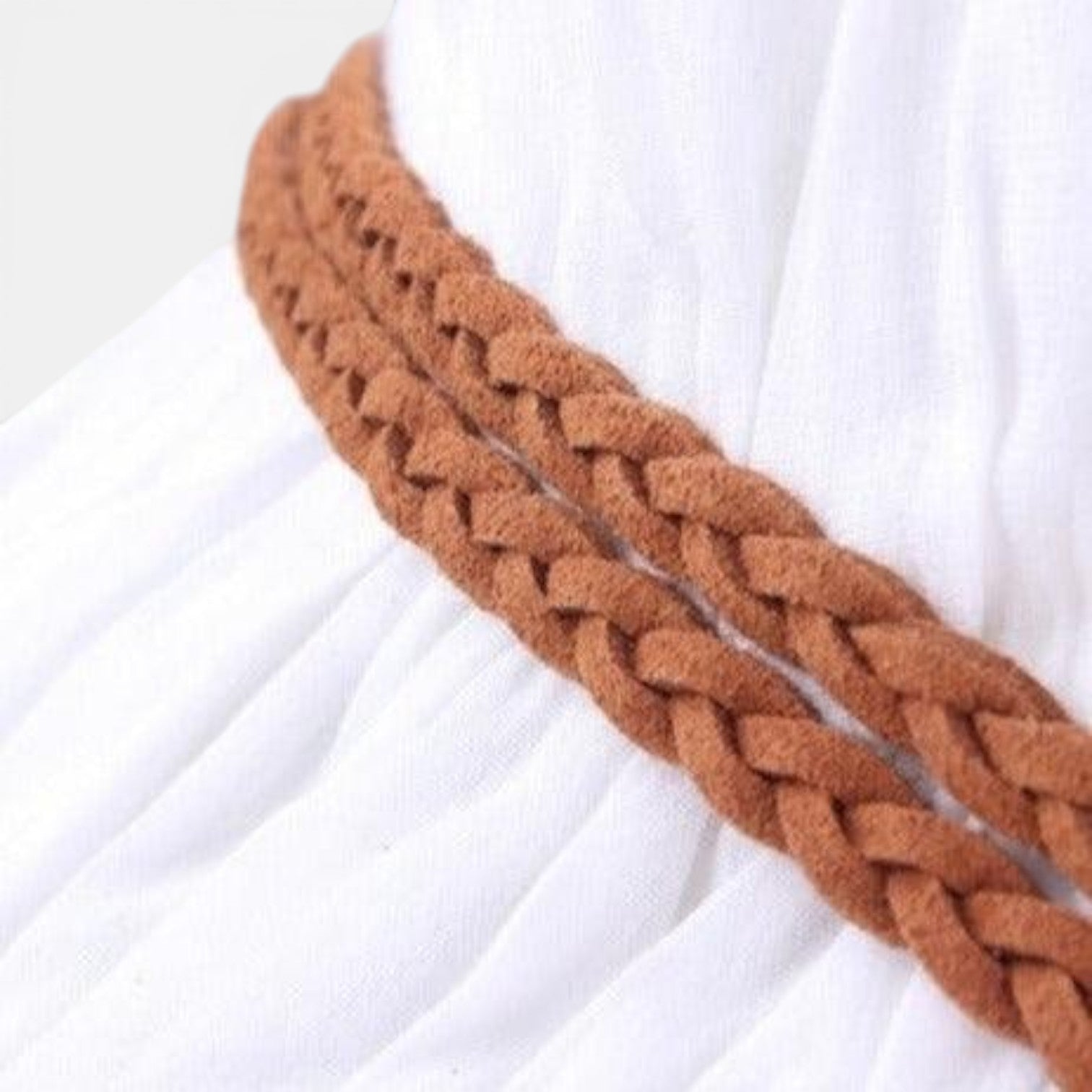Ceinture Daim Femme À Nouer Pompons Camel | Vezalya