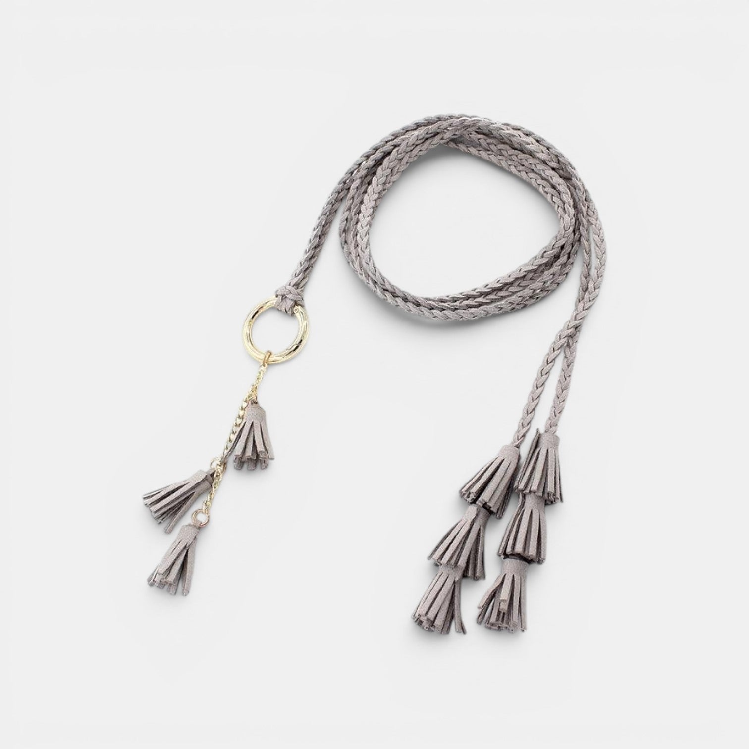 Ceinture Daim Femme À Nouer Pompons Camel | Vezalya