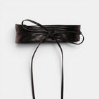 Ceinture à Nouer Simili Vegan Large 6.5 cm Femme Lisse Souple | Zelnov