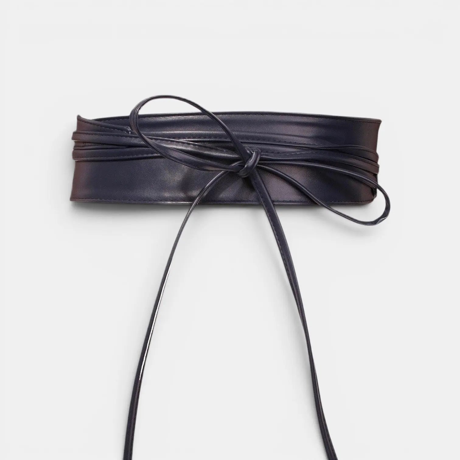 Ceinture à Nouer Simili Vegan Large 6.5 cm Femme Lisse Souple | Zelnov