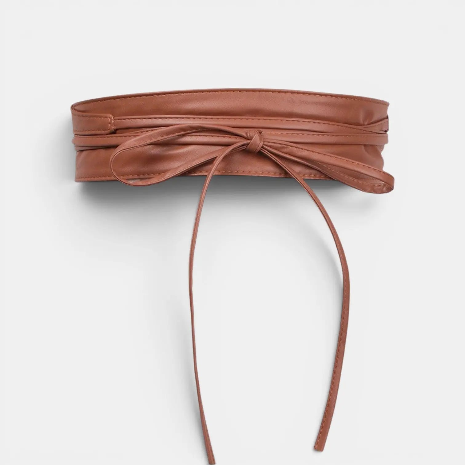 Ceinture à Nouer Simili Vegan Large 6.5 cm Femme Lisse Souple | Zelnov