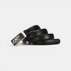 Ceinture Fine Cuir Automatique Boucle Fleurie Femme | Kelvax La Maison de la Ceinture