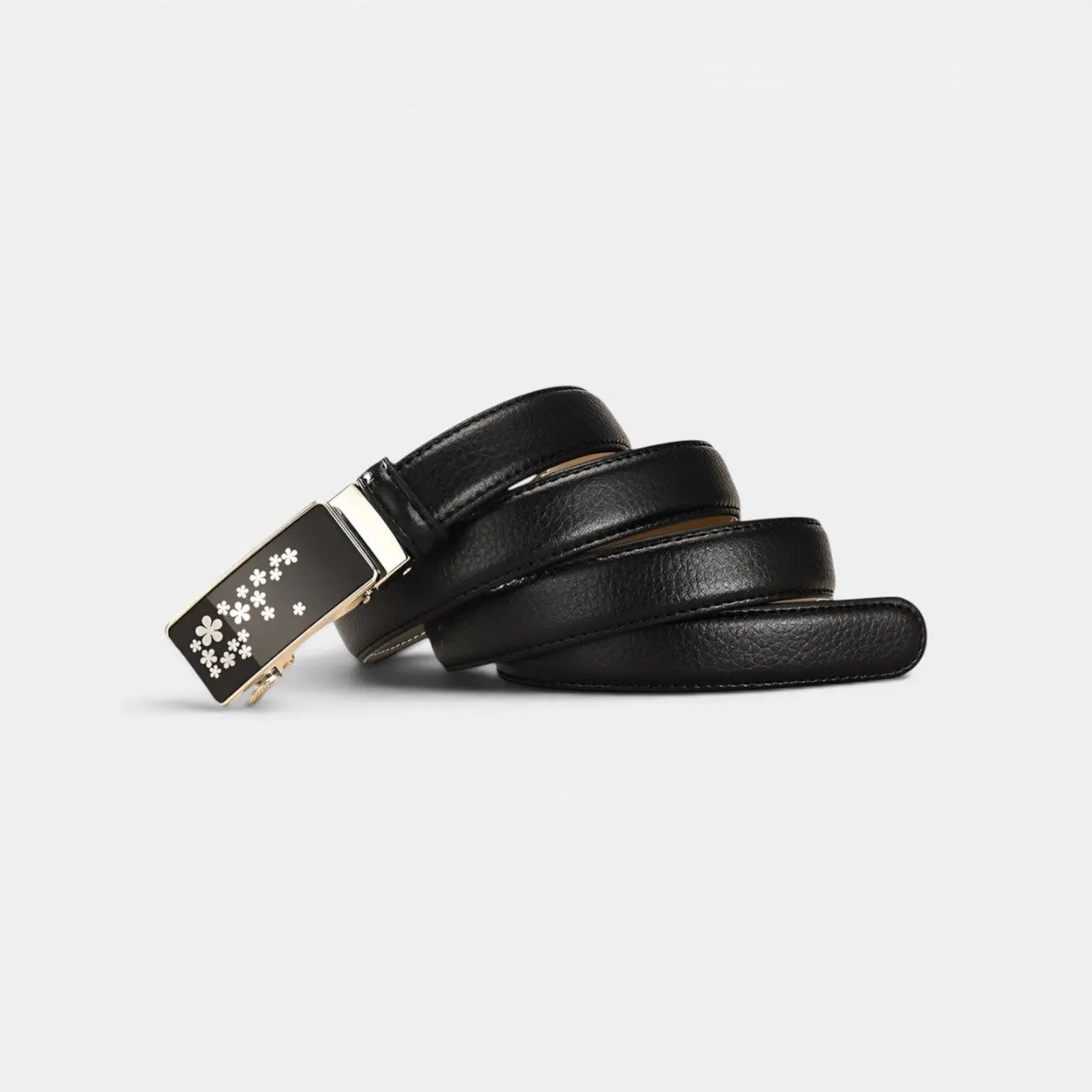 Ceinture Fine Cuir Automatique Boucle Fleurie Femme | Kelvax La Maison de la Ceinture