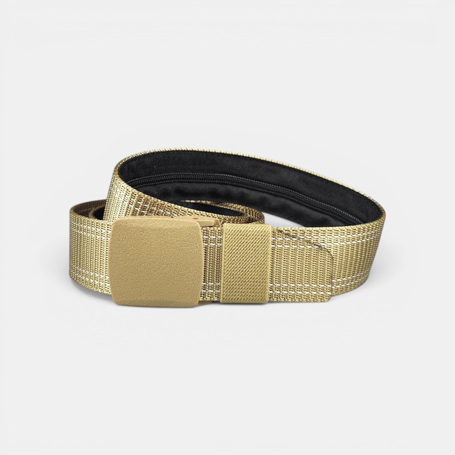 Ceinture Nylon Homme Cache-Billets Boucle Automatique Noire | Vorlek