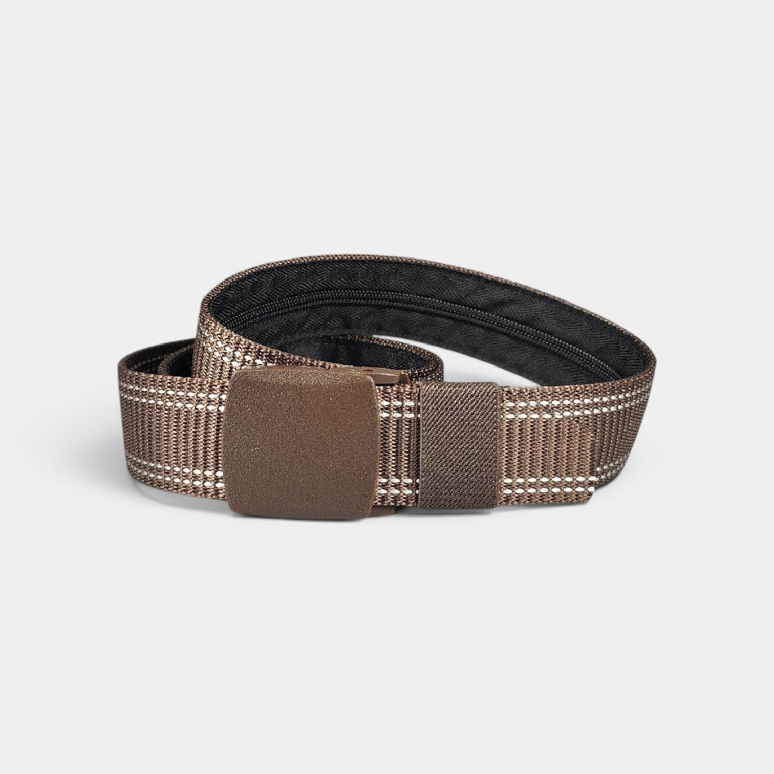Ceinture Nylon Homme Cache-Billets Boucle Automatique Noire | Vorlek