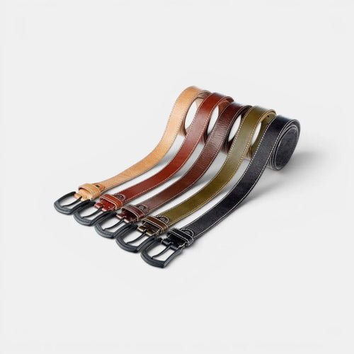 Ceinture Casual Cuir Pleine Fleur Couture Claire Homme | Kalvex La Maison de la Ceinture