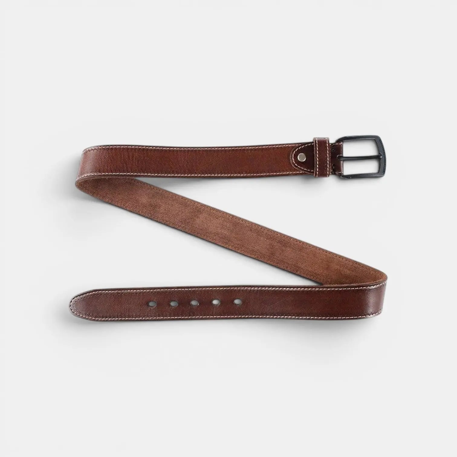 Ceinture Casual Cuir Pleine Fleur Couture Claire Homme | Kalvex La Maison de la Ceinture