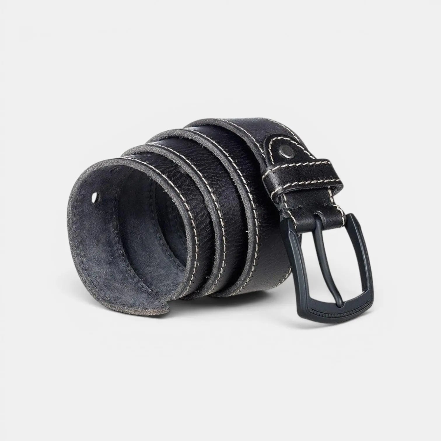 Ceinture Casual Cuir Pleine Fleur Couture Claire Homme | Kalvex La Maison de la Ceinture