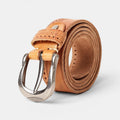 Ceinture Cuir Homme Casual Boucle Ardillon Camel | Vornek