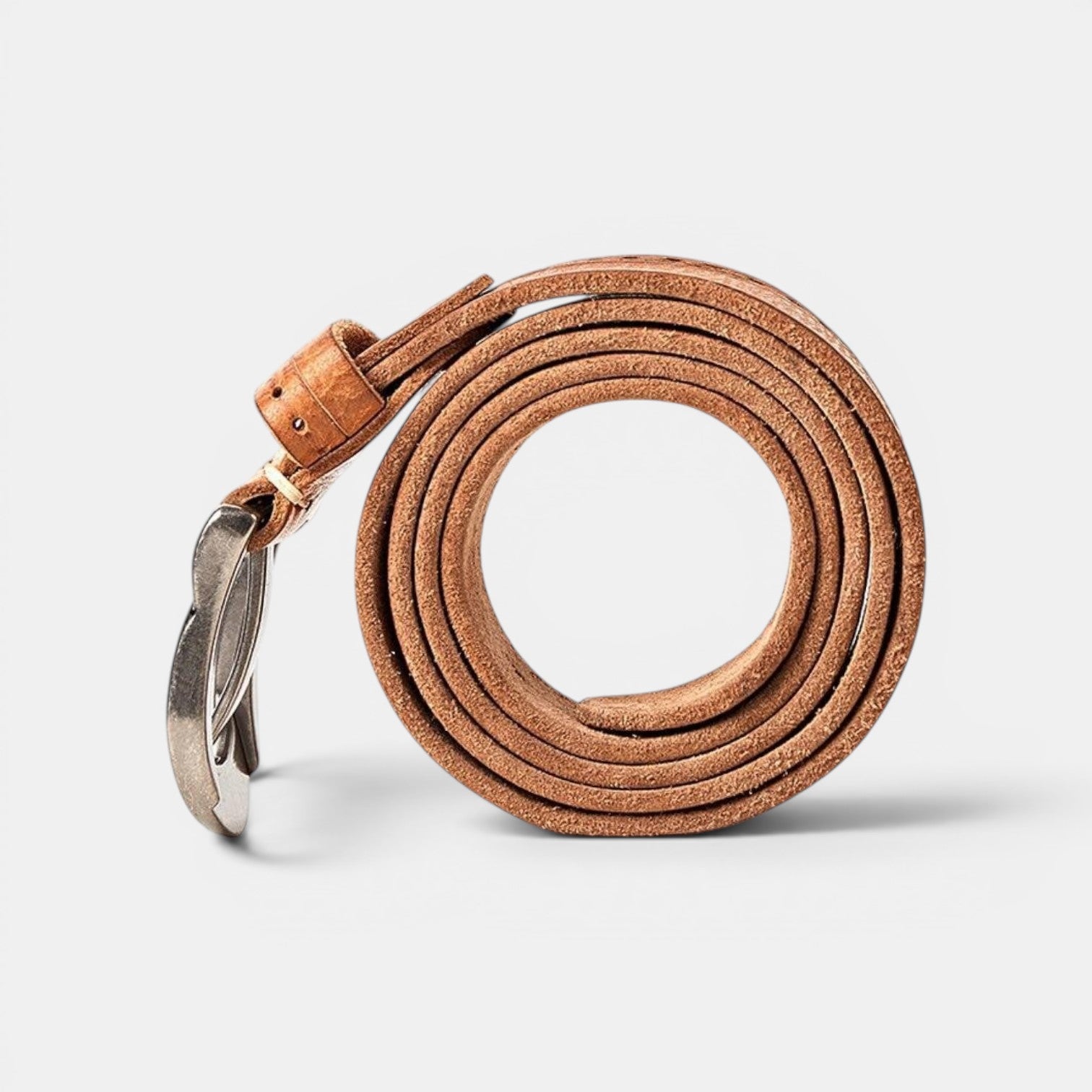 Ceinture Cuir Homme Casual Boucle Ardillon Camel | Vornek