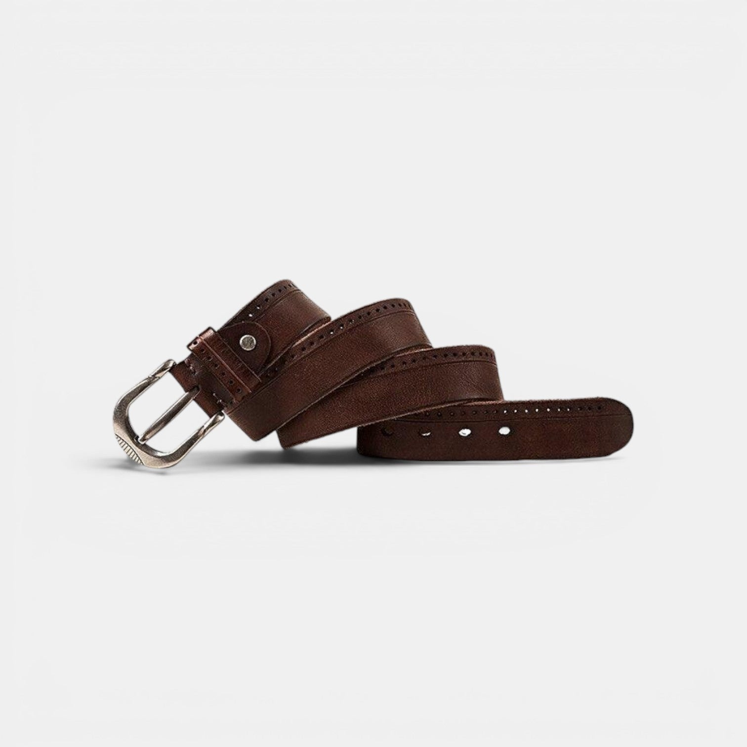 Ceinture Cuir Homme Casual Boucle Ardillon Camel | Vornek