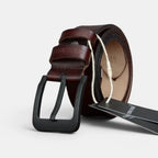 Ceinture Cuir Casual Jean Homme Boucle Ardillon Noire | Nalvex La Maison de la Ceinture