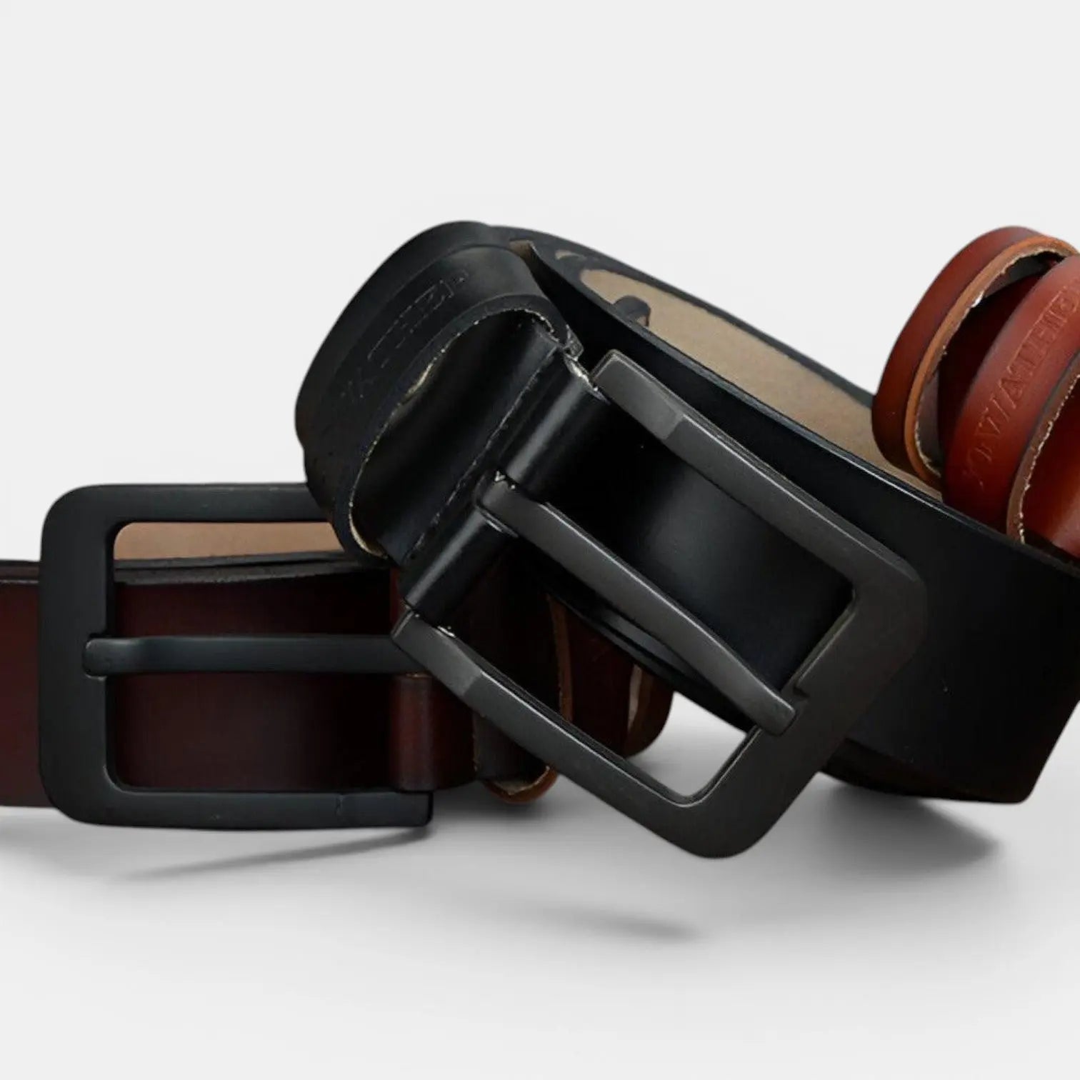 Ceinture Cuir Casual Jean Homme Boucle Ardillon Noire | Nalvex La Maison de la Ceinture