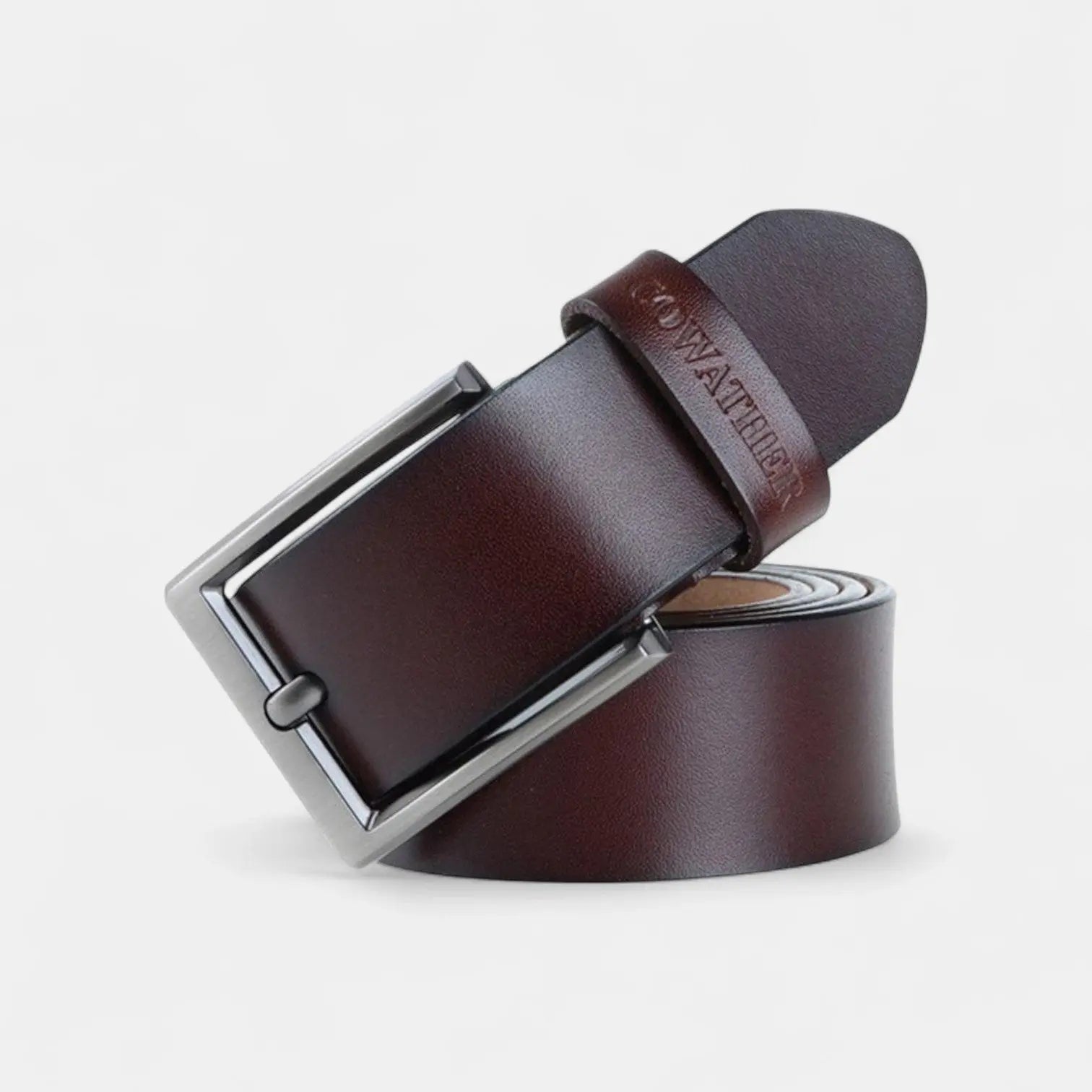 Ceinture Cuir Homme Casual Boucle Ardillon Argentée | Galven La Maison de la Ceinture