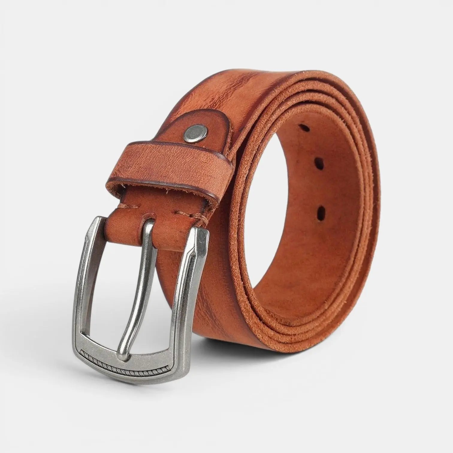 Ceinture Casual Cuir Pleine Fleur Aspect Vieilli Homme | Mirvex La Maison de la Ceinture