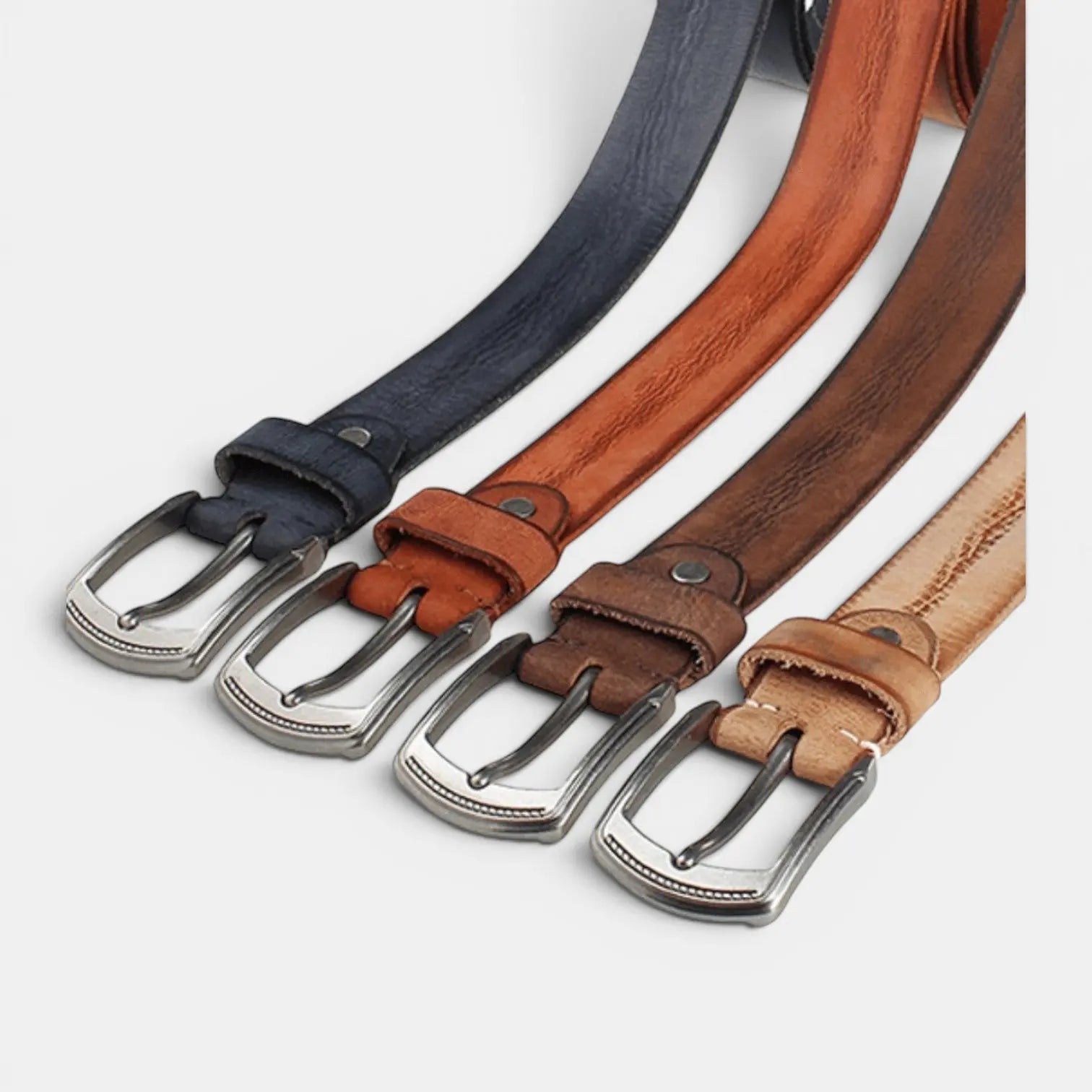 Ceinture Casual Cuir Pleine Fleur Aspect Vieilli Homme | Mirvex La Maison de la Ceinture