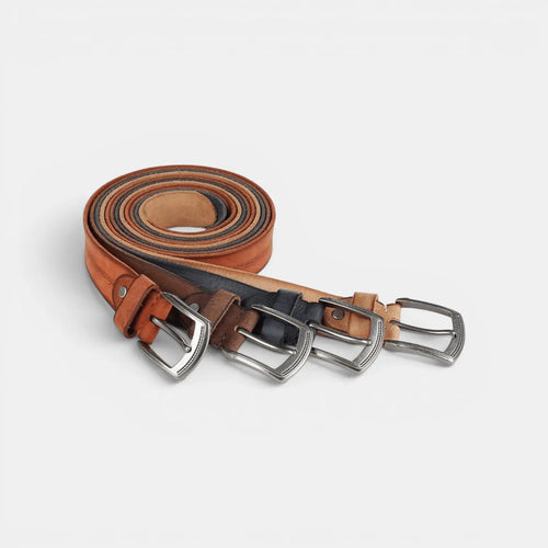 Ceinture Casual Cuir Pleine Fleur Aspect Vieilli Homme | Mirvex La Maison de la Ceinture