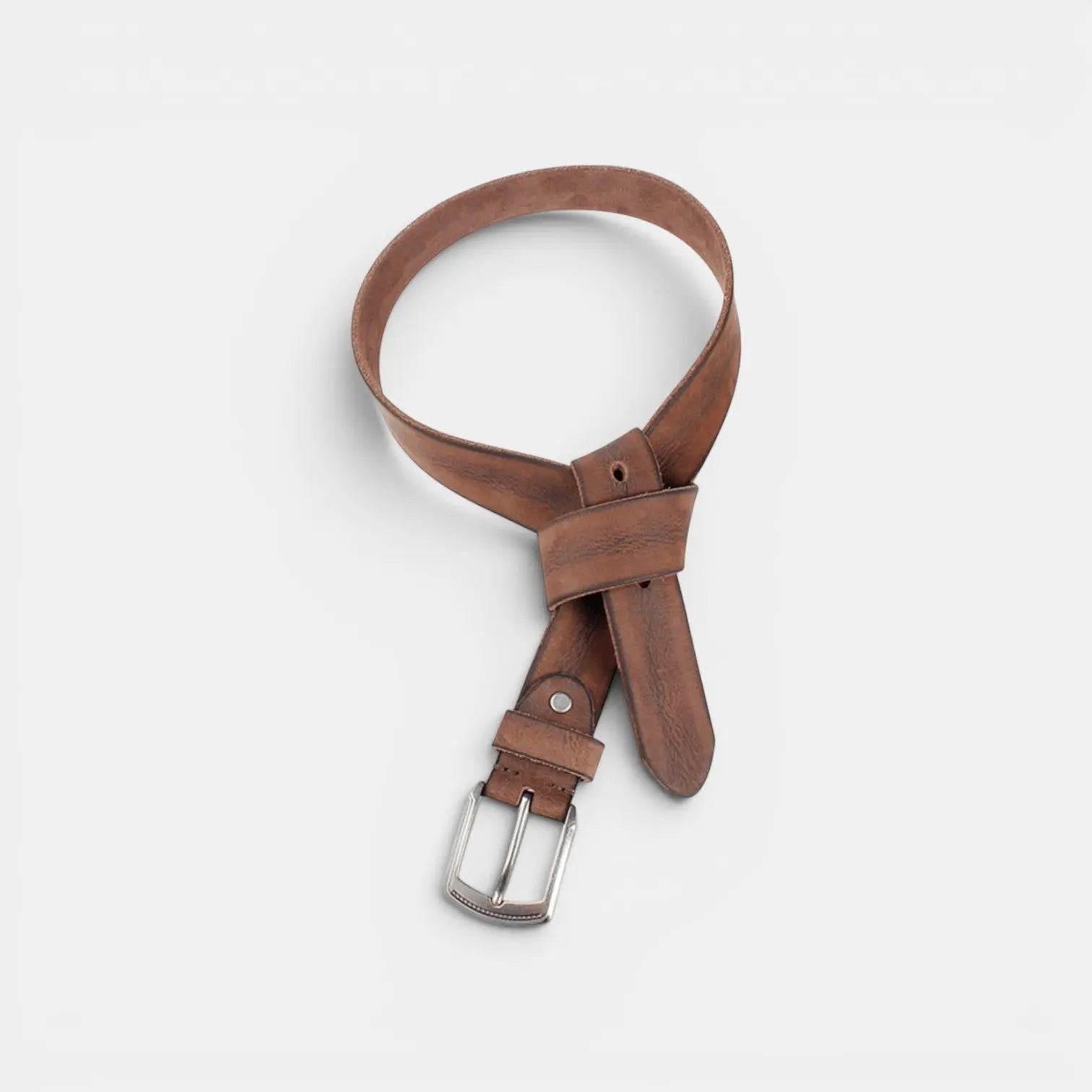Ceinture Casual Cuir Pleine Fleur Aspect Vieilli Homme | Mirvex La Maison de la Ceinture