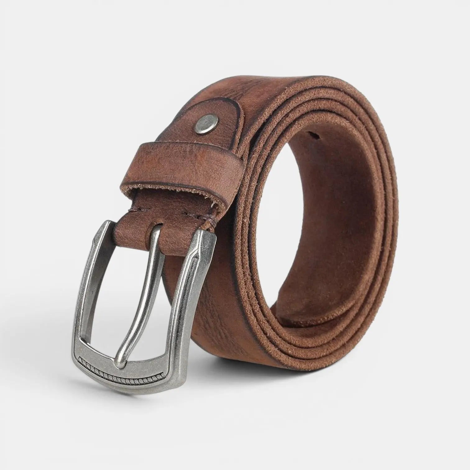 Ceinture Casual Cuir Pleine Fleur Aspect Vieilli Homme | Mirvex La Maison de la Ceinture