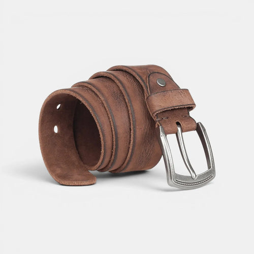 Ceinture Casual Cuir Pleine Fleur Aspect Vieilli Homme | Mirvex La Maison de la Ceinture