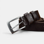 Ceinture Cuir Pleine Fleur Lisse Casual Homme Boucle Ardillon | Lorven La Maison de la Ceinture
