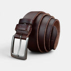 Ceinture Cuir Pleine Fleur Lisse Casual Homme Boucle Ardillon | Lorven La Maison de la Ceinture