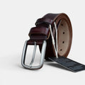 Ceinture Cuir Lisse Casual Homme Boucle Ardillon Arrondie | Waltox La Maison de la Ceinture