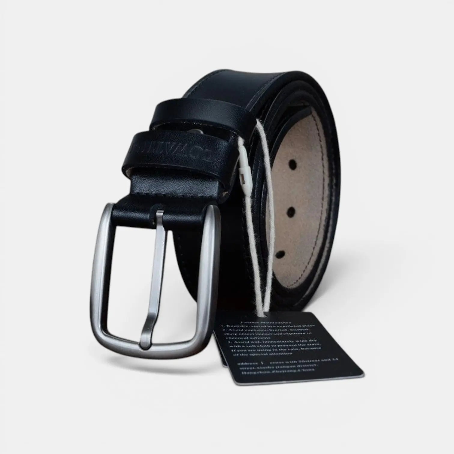 Ceinture Cuir Lisse Casual Homme Boucle Ardillon Arrondie | Waltox La Maison de la Ceinture
