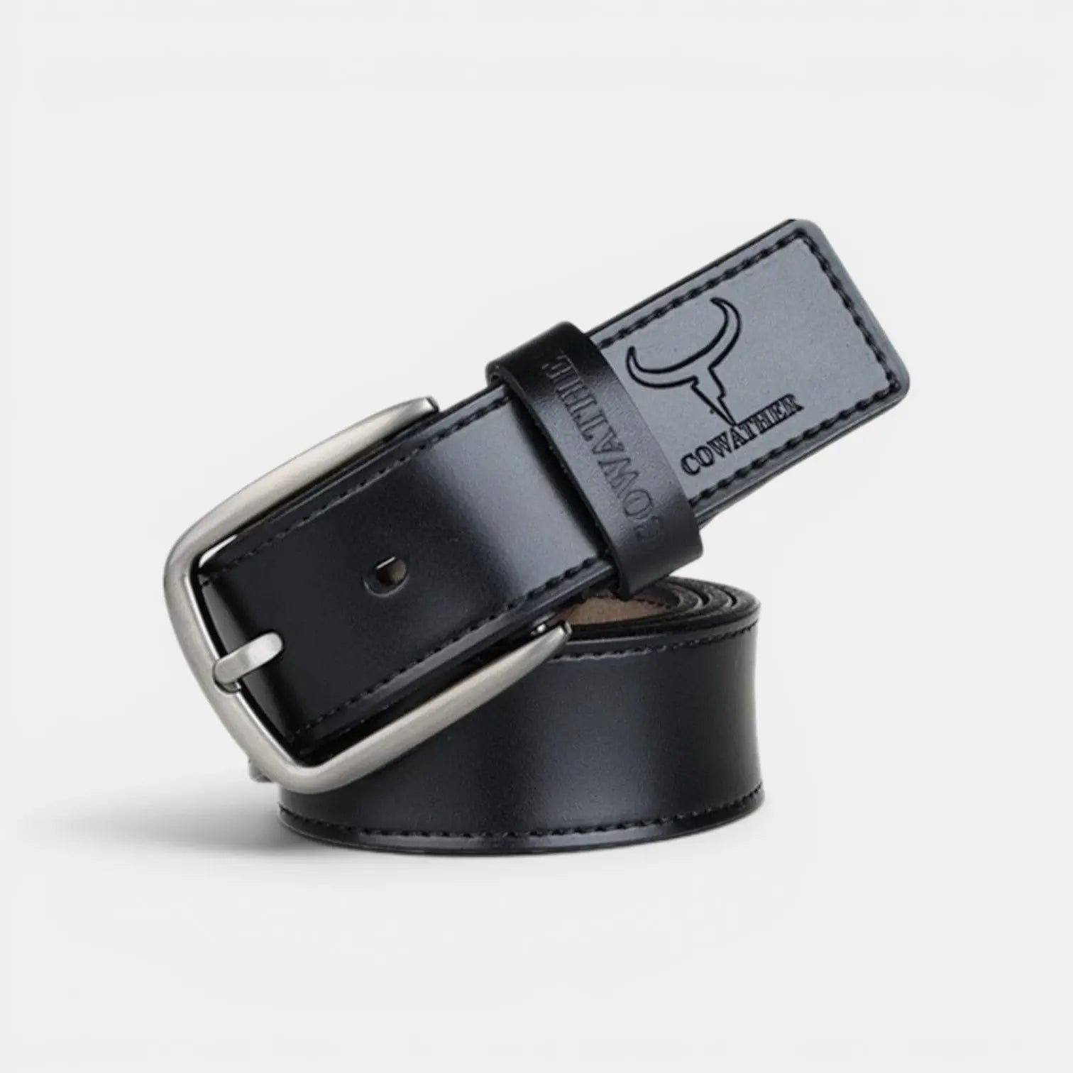 Ceinture Cuir Lisse Casual Homme Boucle Ardillon Arrondie | Waltox La Maison de la Ceinture