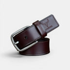 Ceinture Cuir Lisse Casual Homme Boucle Ardillon Arrondie | Waltox La Maison de la Ceinture