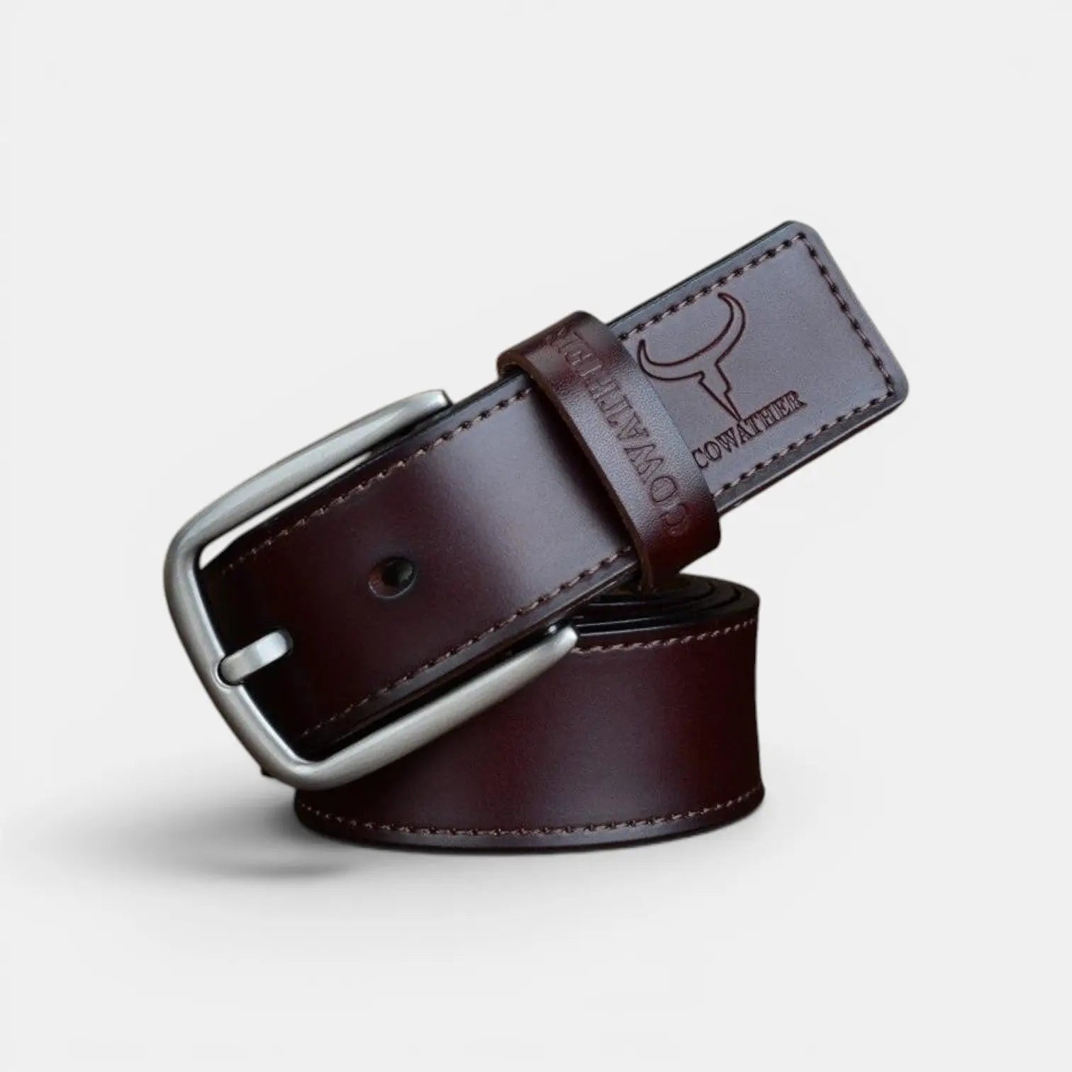 Ceinture Cuir Lisse Casual Homme Boucle Ardillon Arrondie | Waltox La Maison de la Ceinture