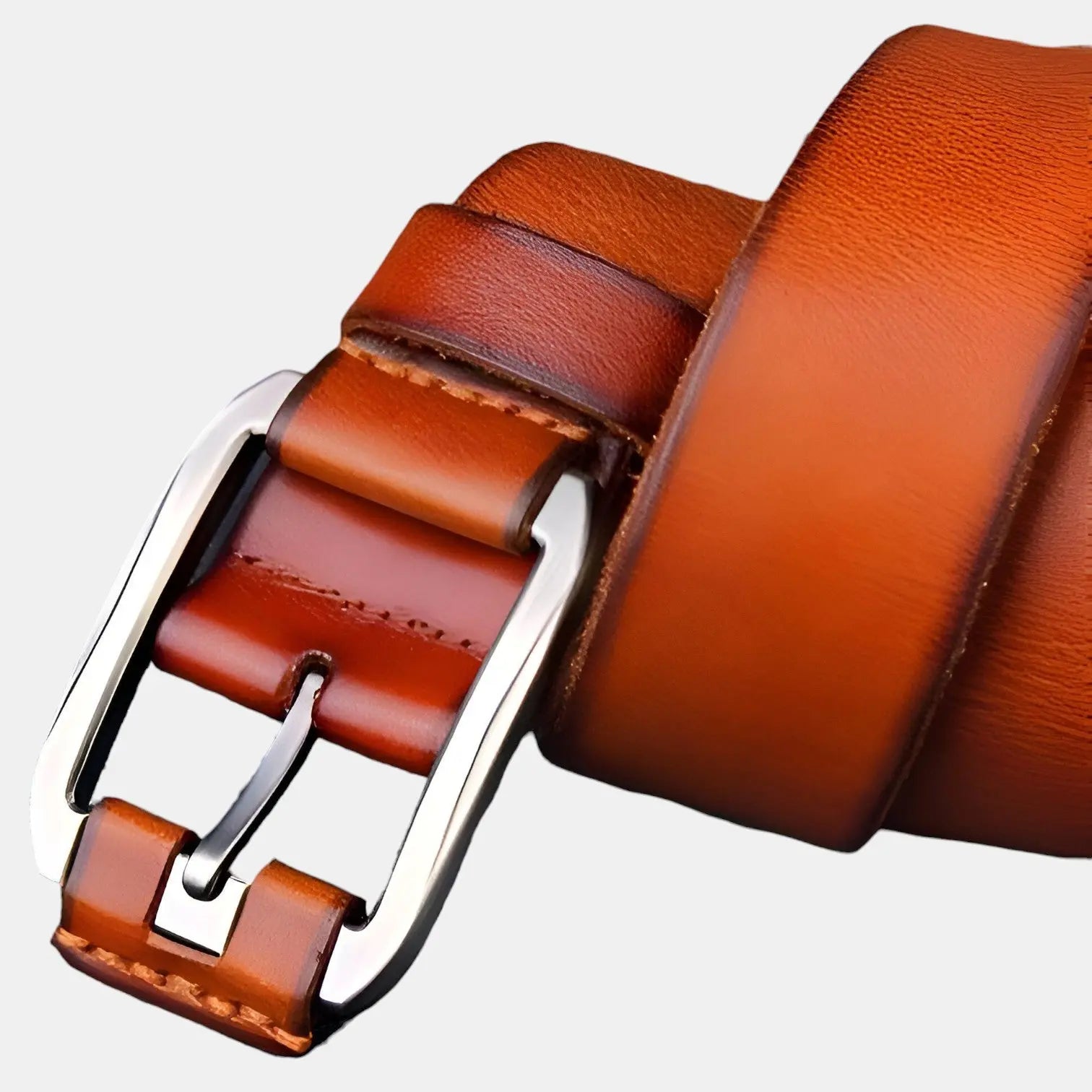 Ceinture Cuir Pleine Fleur Vieilli Homme Boucle Ardillon | Vecaur La Maison de la Ceinture