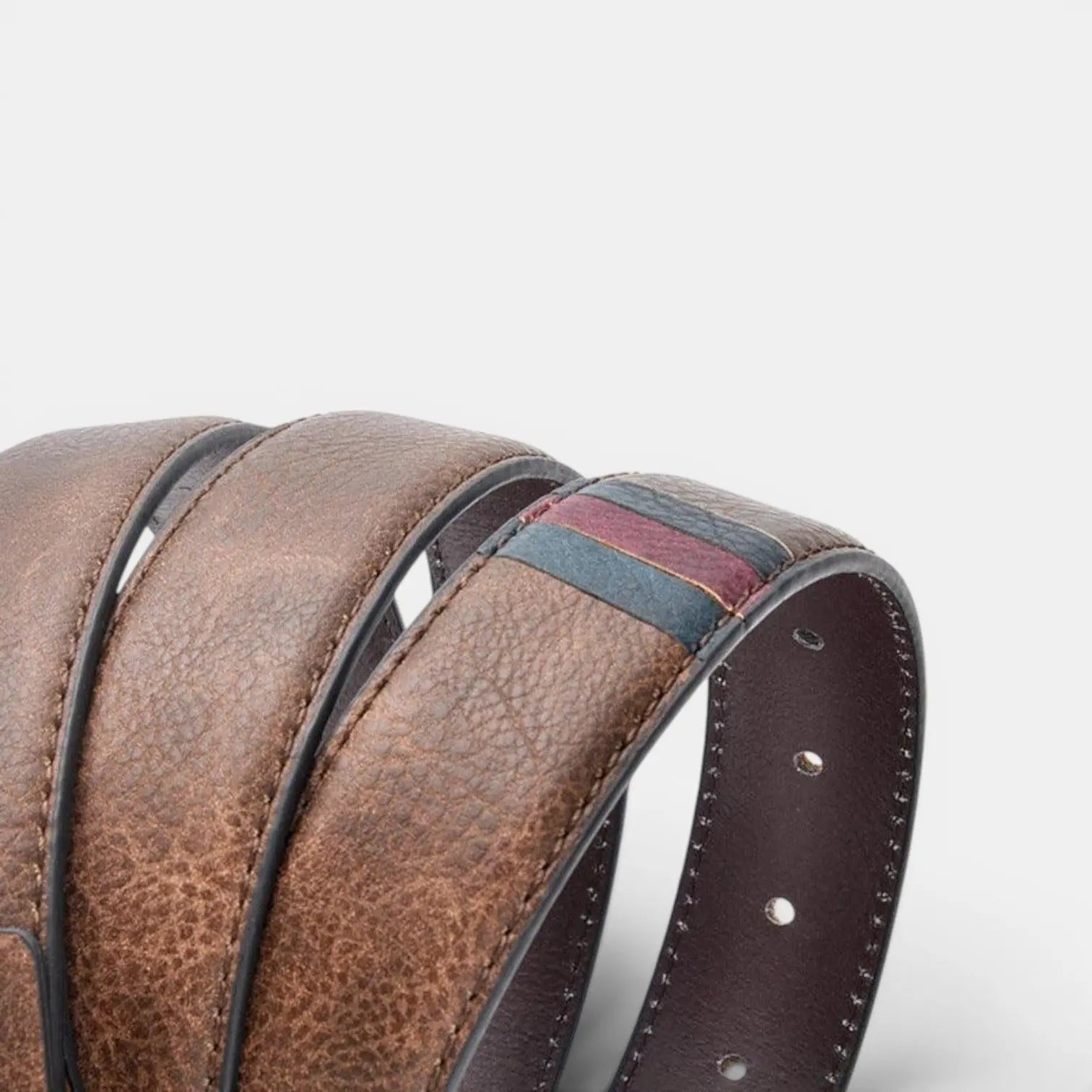 Ceinture Cuir Vieilli Casual Homme Boucle Ardillon Argentée | Grelvox La Maison de la Ceinture