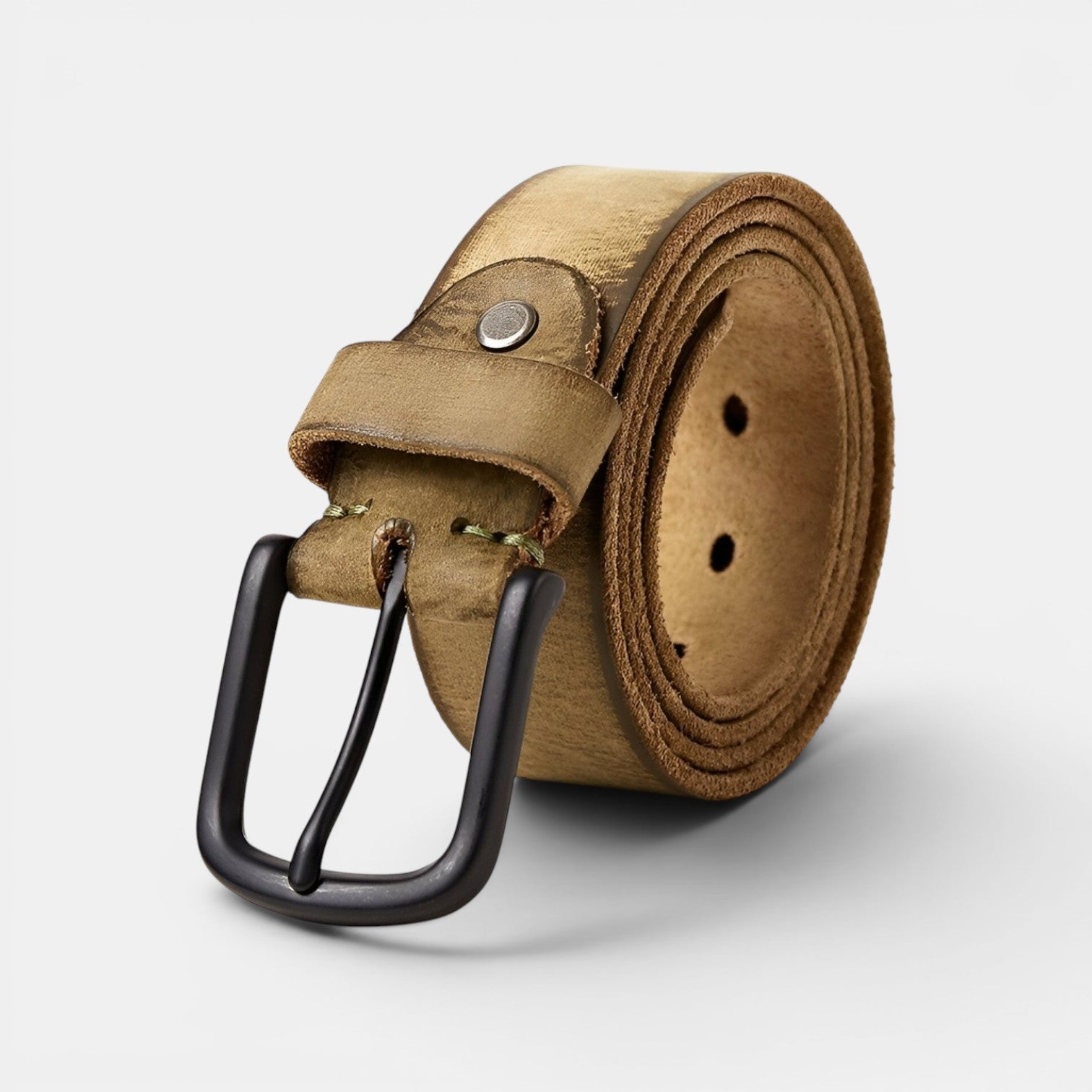 Ceinture Cuir Homme Pleine Fleur Boucle Ardillon Cognac | Norvek