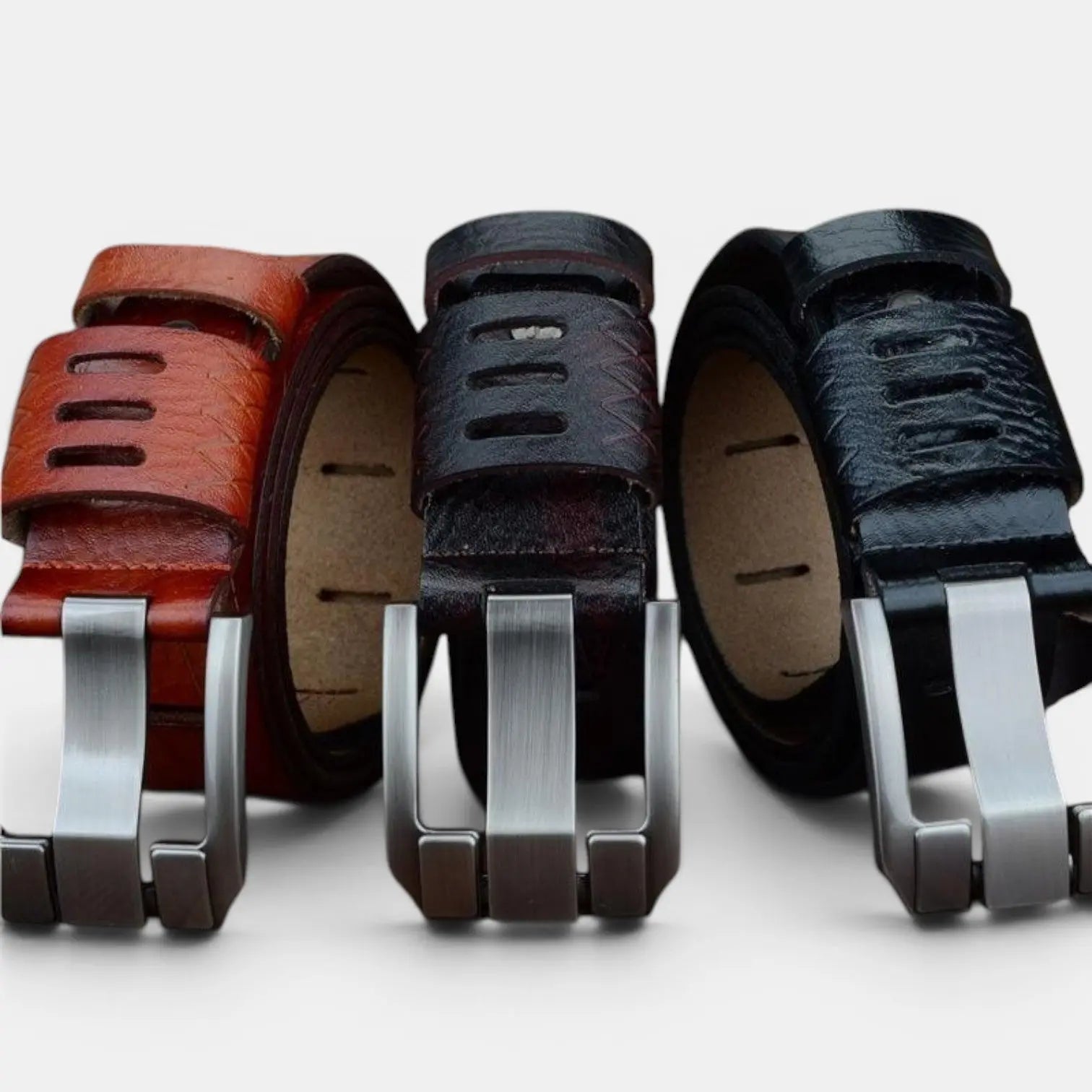 Ceinture Casual Cuir Texturé Homme Boucle Ardillon | Baltrex La Maison de la Ceinture