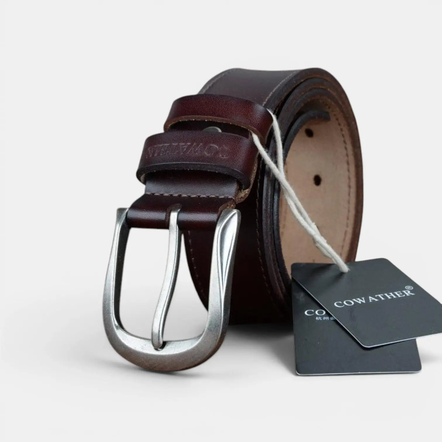Ceinture Cuir Homme Casual Cowboy Boucle Ardillon Argentée | Cowvex La Maison de la Ceinture