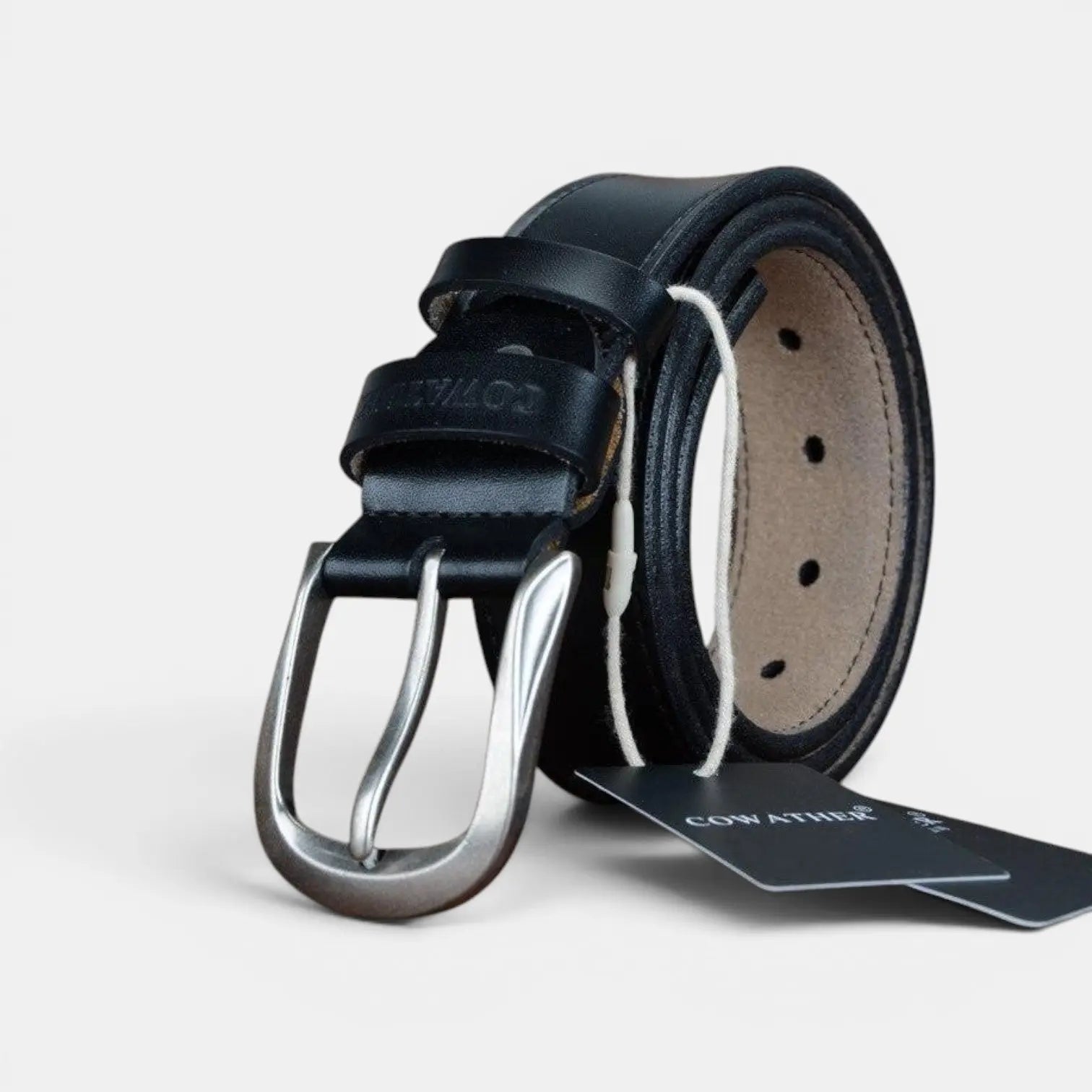 Ceinture Cuir Homme Casual Cowboy Boucle Ardillon Argentée | Cowvex La Maison de la Ceinture