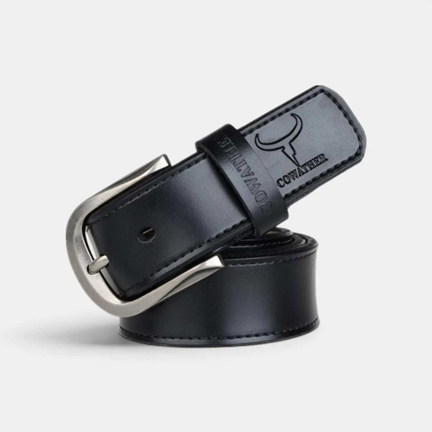 Ceinture Cuir Homme Casual Cowboy Boucle Ardillon Argentée | Cowvex La Maison de la Ceinture