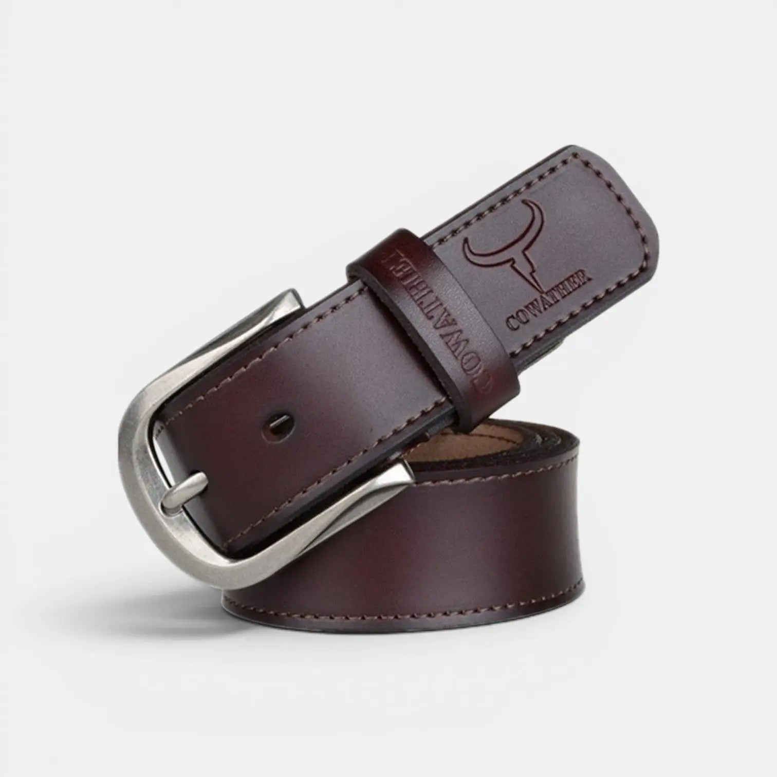 Ceinture Cuir Homme Casual Cowboy Boucle Ardillon Argentée | Cowvex La Maison de la Ceinture