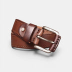 Ceinture Cuir Pleine Fleur Vieilli Homme Boucle Laiton | Lairvex La Maison de la Ceinture