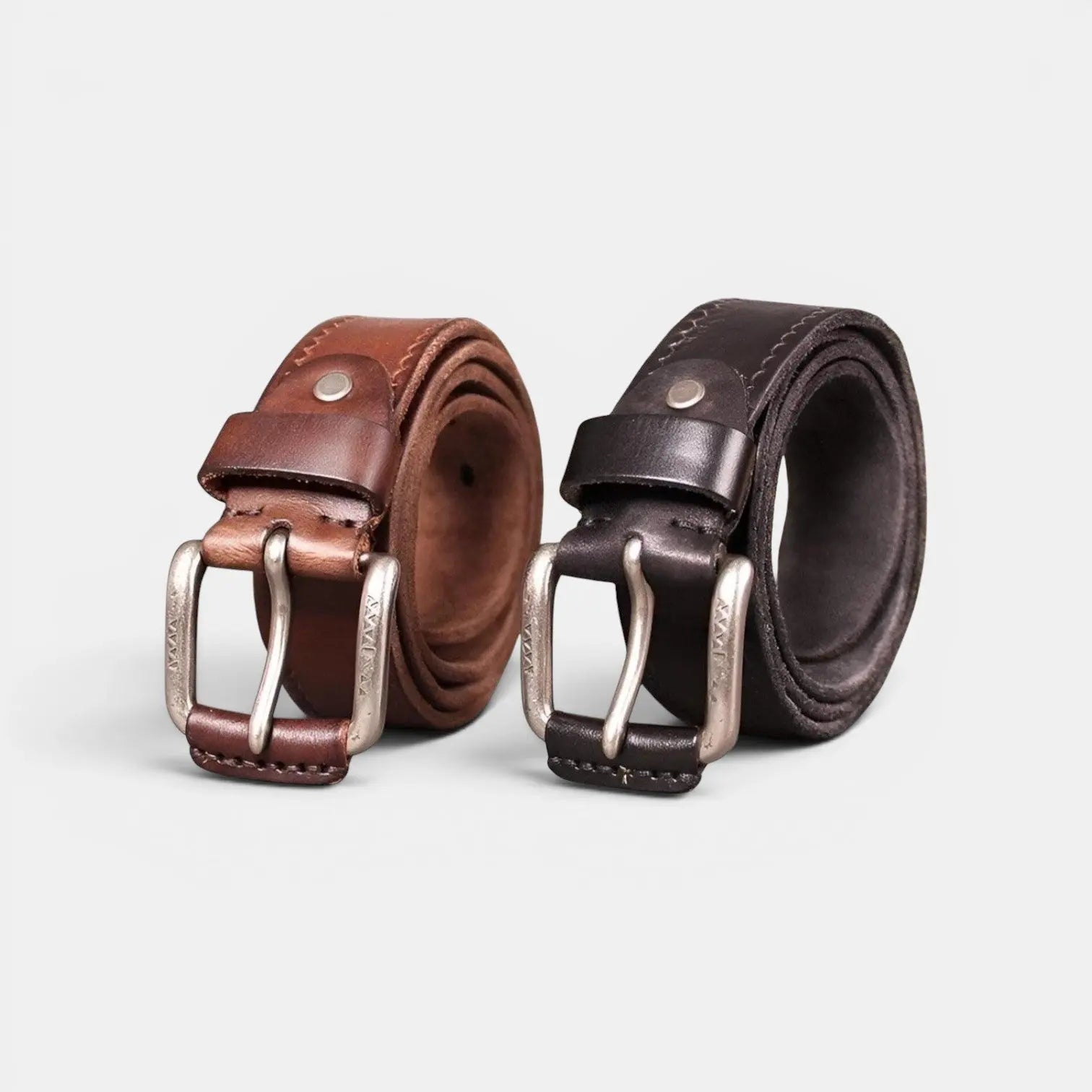 Ceinture Cuir Pleine Fleur Vieilli Homme Boucle Laiton | Lairvex La Maison de la Ceinture