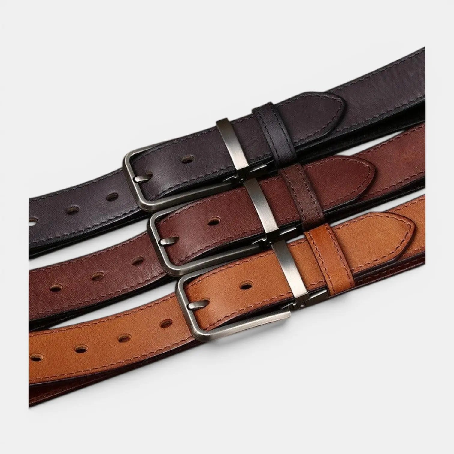 Ceinture Cuir Pleine Fleur Vieilli Homme Boucle Ardillon | Polvex La Maison de la Ceinture