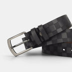 Ceinture Cuir Texturé Damier Homme Boucle Ardillon | Darvex La Maison de la Ceinture