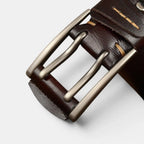 Ceinture Cuir Lisse Casual Homme Boucle Double Ardillon | Talvox La Maison de la Ceinture