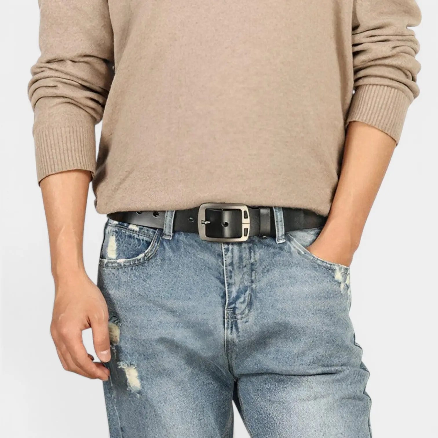 Ceinture Cuir Casual Look Vintage Homme Boucle Ardillon | Telvax La Maison de la Ceinture