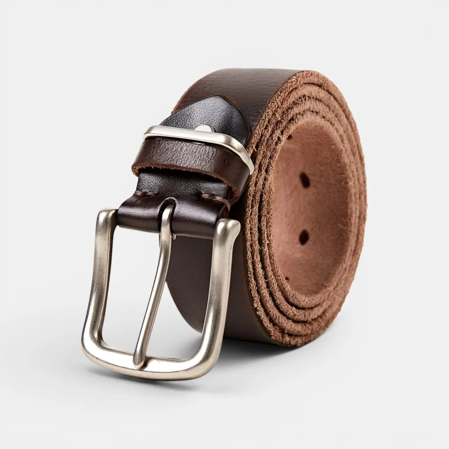 Ceinture Cuir Pleine Fleur Vieilli Homme Boucle Ardillon | Vernox La Maison de la Ceinture