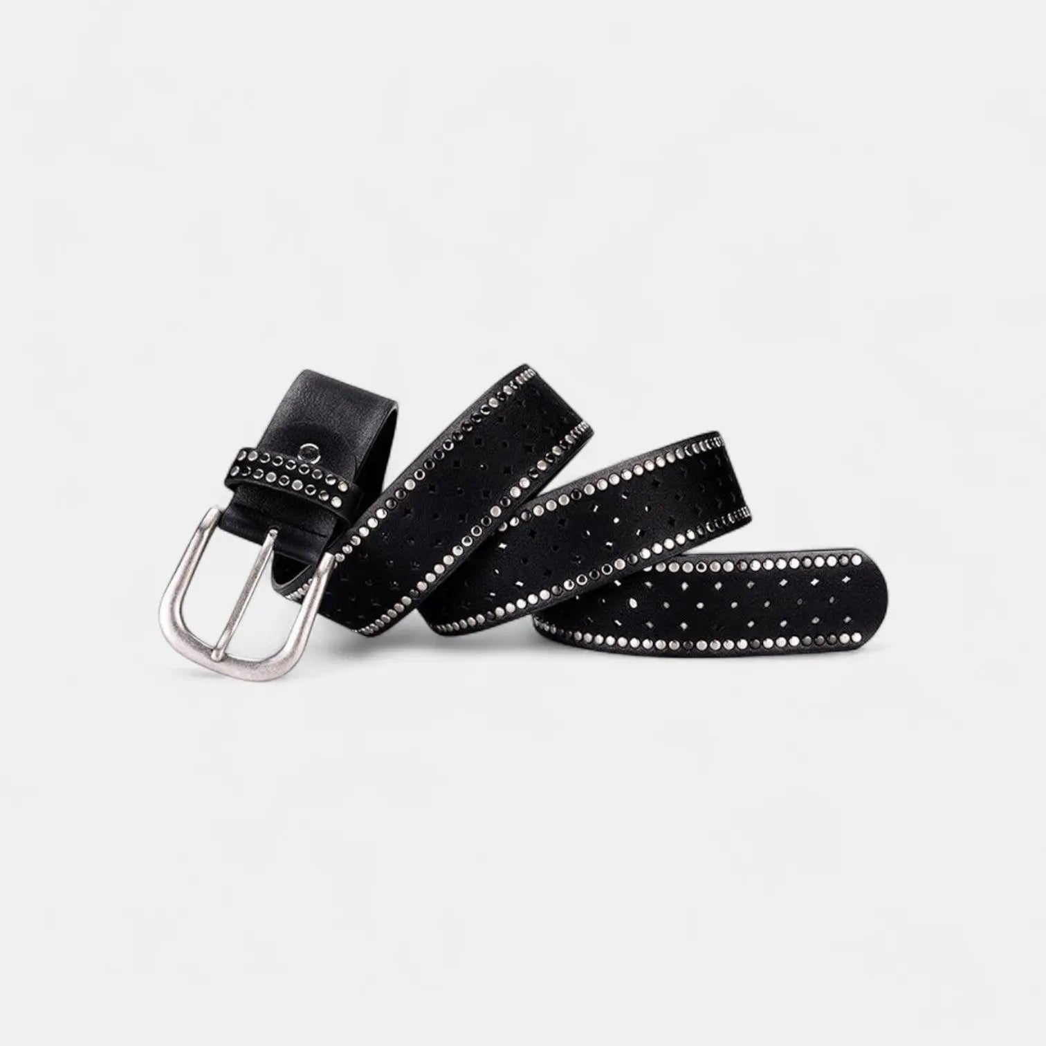 Ceinture Cuir Cloutée Ajourée Femme Boucle Ardillon | Cluvex La Maison de la Ceinture