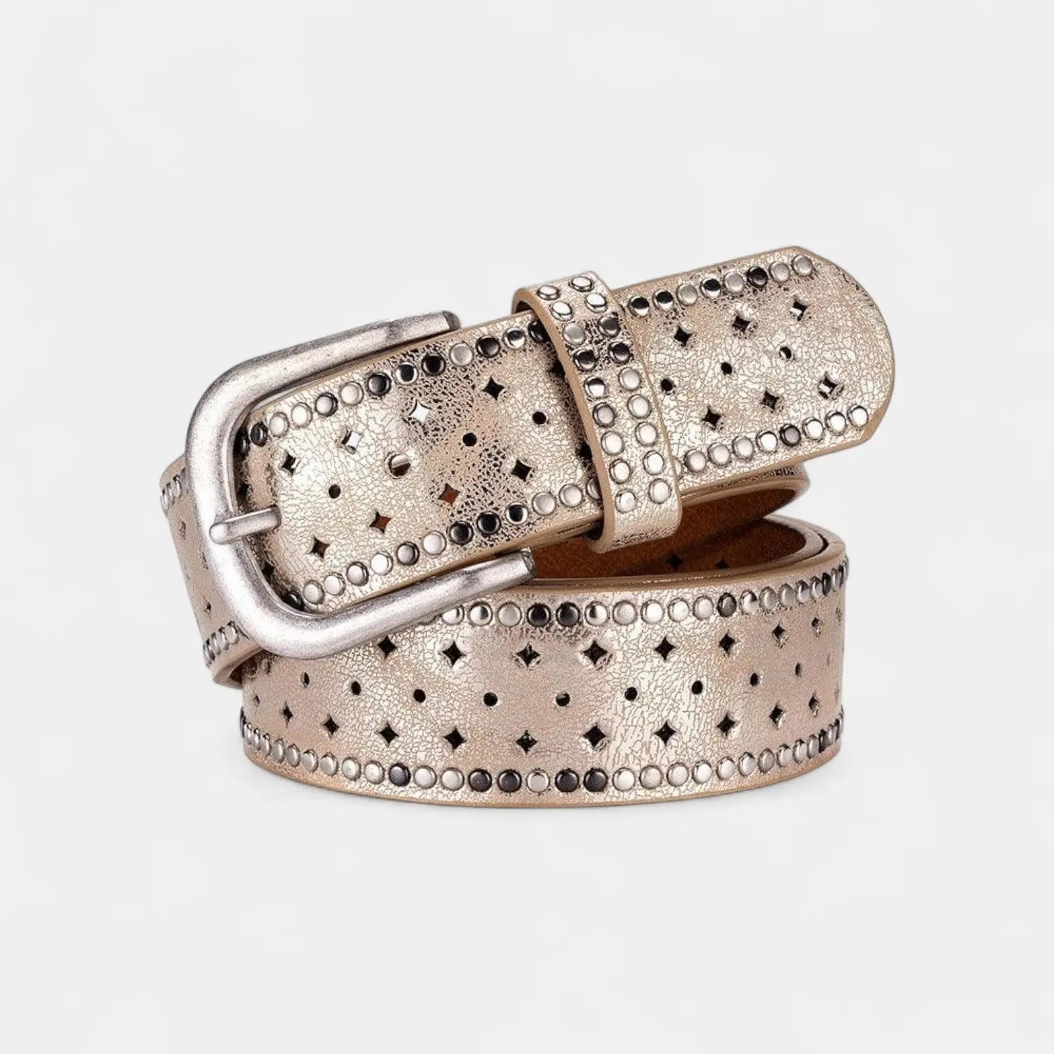 Ceinture Cuir Cloutée Ajourée Femme Boucle Ardillon | Cluvex La Maison de la Ceinture